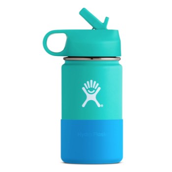 Hydro Flask Kid's Wide Mouth Bottle with Straw Lid & Boot - 12oz