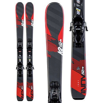 K2 Indy Skis with FDT Jr. 7.0 Ski Bindings - Youth