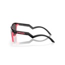 Oakley Frog Skins Hybrid Sunglasses Matte Black/Neon Pink Frame / Prizm Black Lens image 3