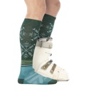 Darn Tough Snowfall Over-the-Calf Midweight with Cushion Socks - Women's Juniper image 3