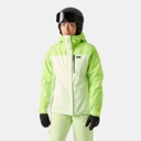 Helly Hansen Snowplay Jacket - Women's Washed Lime Plaid 2Color AOP image 3