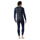 Smartwool Classic Thermal Merino Base Layer Crew Top - Men's Deep Navy Geo Peaks image 3