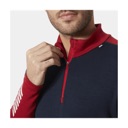 Helly Hansen Lifa Merino Midweight 1/2 Zip Top - Men's Navy / Red image 3